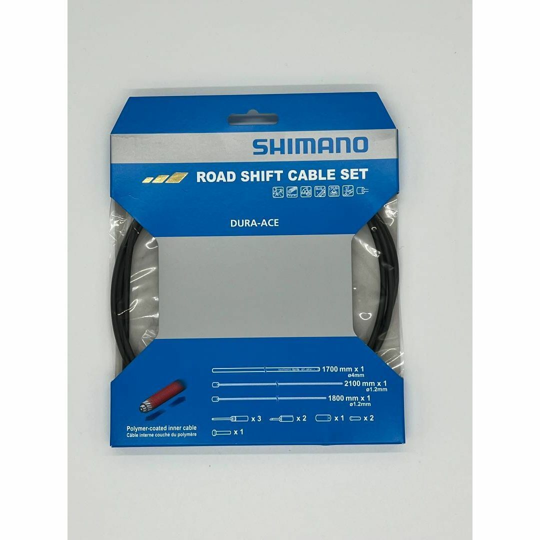 SHIMANO(シマノ)のぱるさん専用　シマノ ロードシフトケーブルセットDURA-ACEブラック＆レッド スポーツ/アウトドアの自転車(パーツ)の商品写真