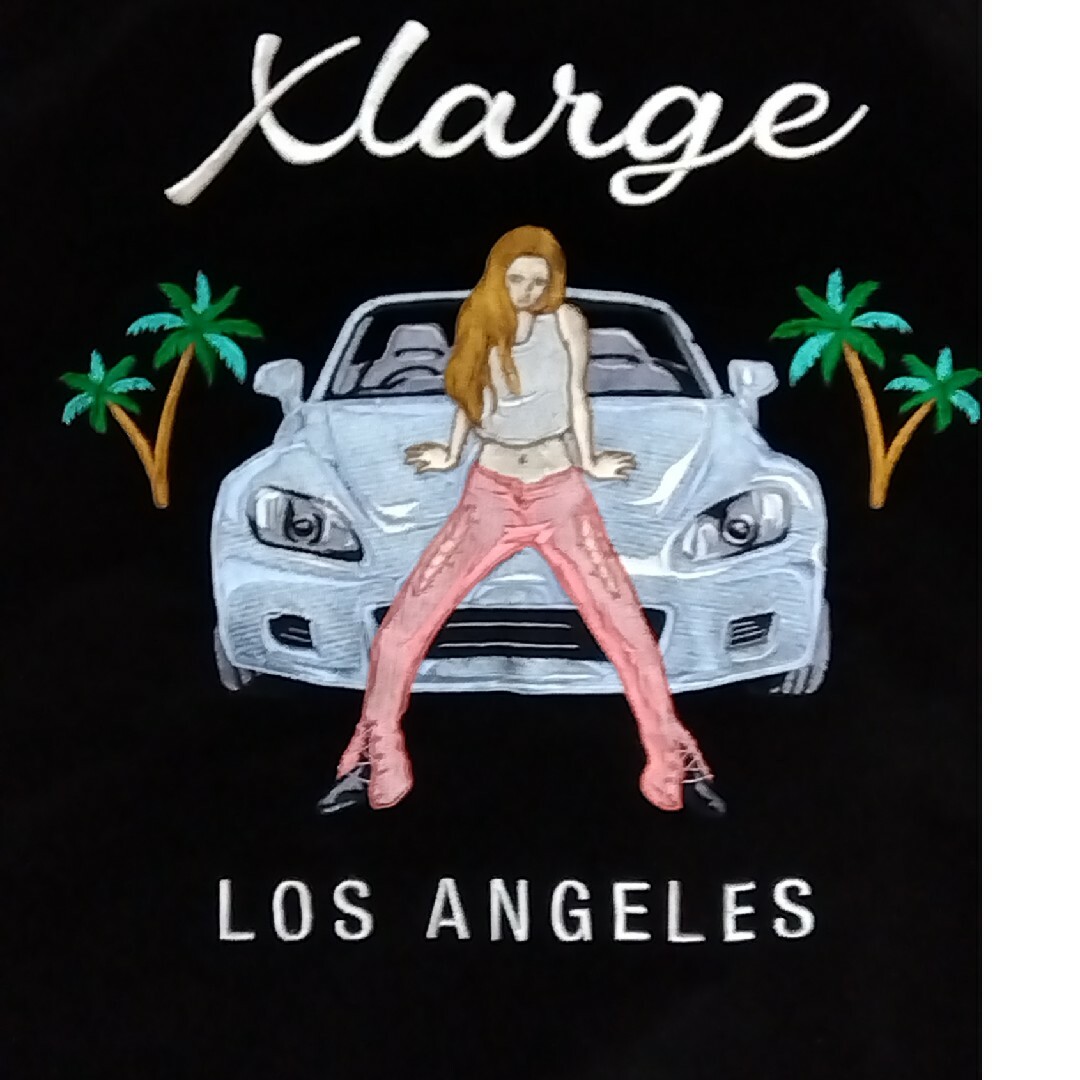XLARGE(エクストララージ)のXlarge エクストララージ リバーシブルスカジャン アメ車 美女柄 S メンズのジャケット/アウター(スカジャン)の商品写真