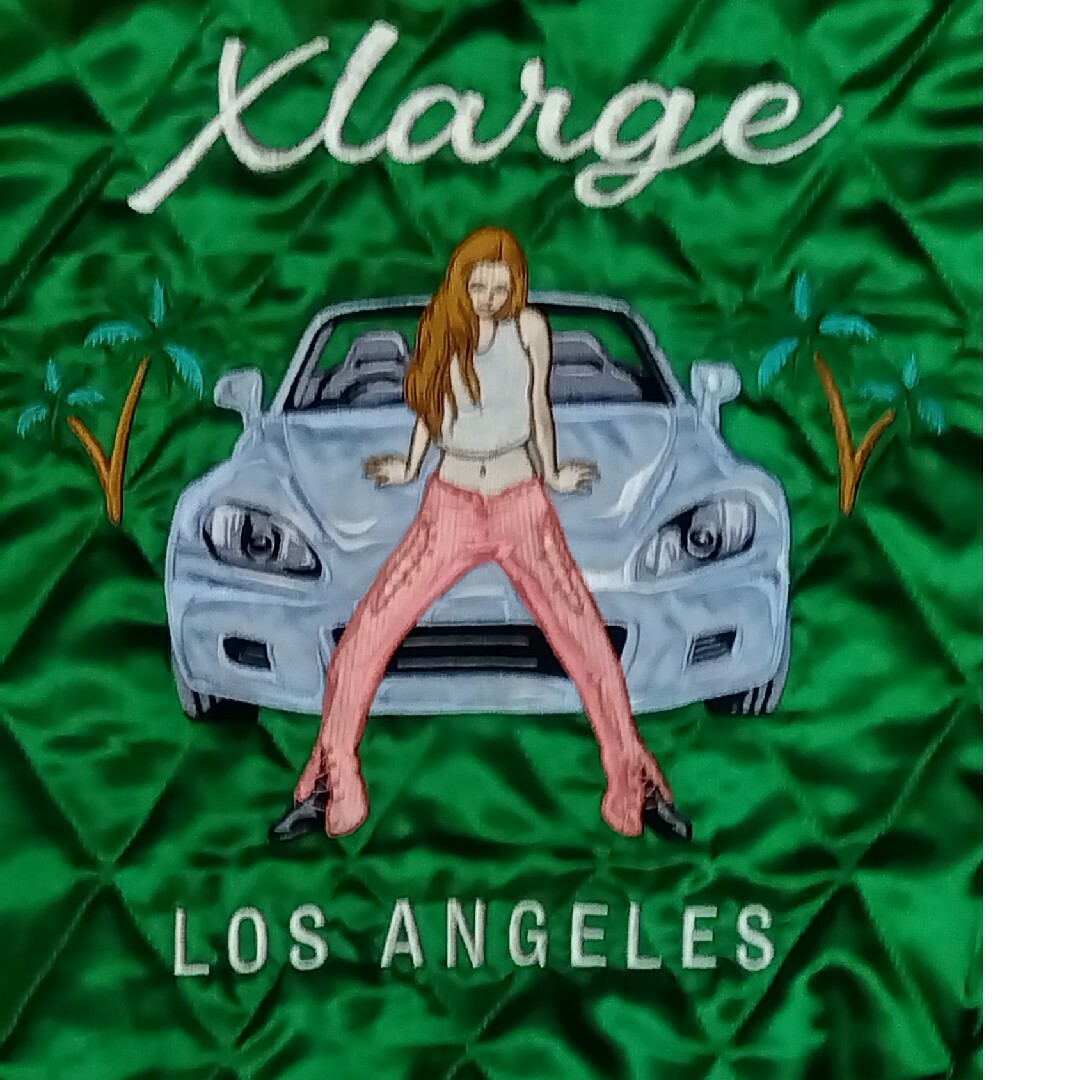 XLARGE(エクストララージ)のXlarge エクストララージ リバーシブルスカジャン アメ車 美女柄 S メンズのジャケット/アウター(スカジャン)の商品写真