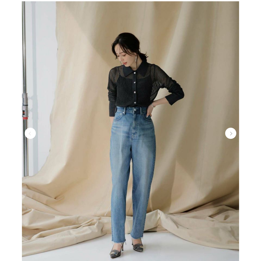 YANUK(ヤヌーク)の【YANUK×anuans】Curvy denim <Vintage Saxe> レディースのパンツ(デニム/ジーンズ)の商品写真