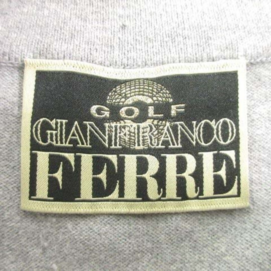 Gianfranco FERRE(ジャンフランコフェレ)のジャンフランコフェレ セーター ニット ハーフジップ ハイネック ロゴ 薄手 L メンズのトップス(ニット/セーター)の商品写真