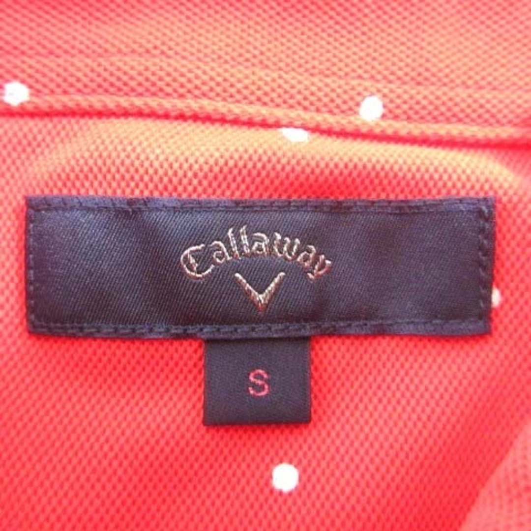 Callaway(キャロウェイ)のキャロウェイ ポロシャツ 半袖 ゴルフウエア ドット柄 薄手 Sサイズ 赤 レディースのトップス(ポロシャツ)の商品写真