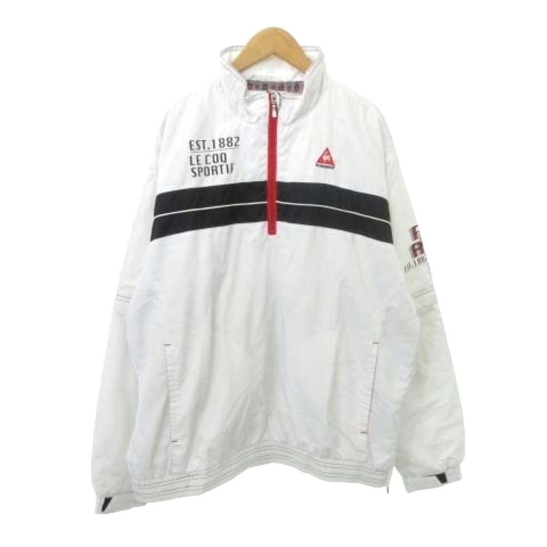 le coq sportif(ルコックスポルティフ)のルコックスポルティフ 2WAY プルオーバー ジャケット ハーフジップ LL 白 メンズのジャケット/アウター(ブルゾン)の商品写真