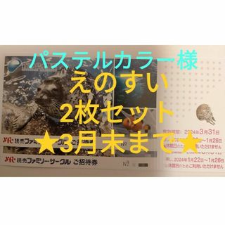 えのすいチケット2枚セット(水族館)