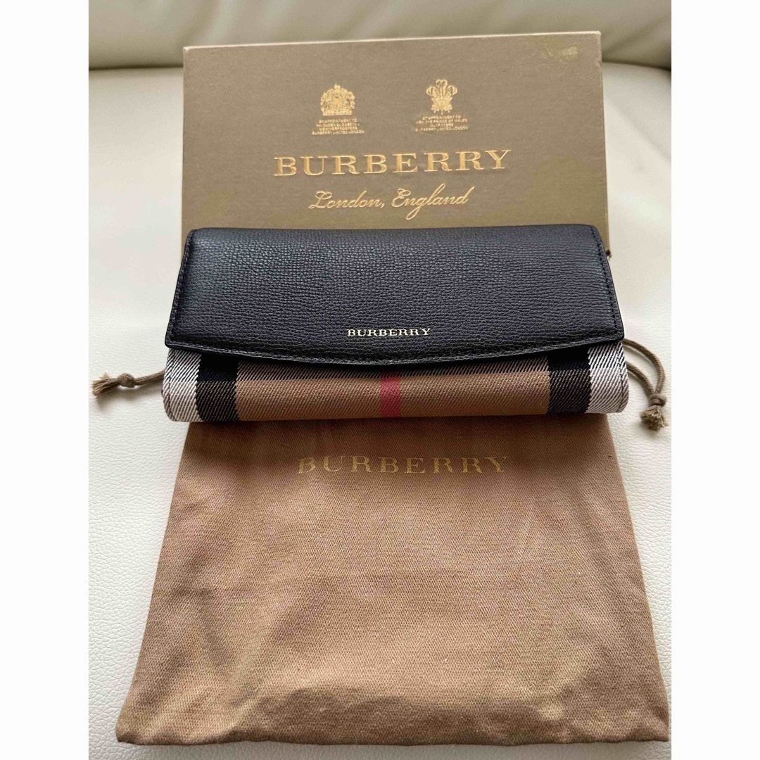 BURBERRY(バーバリー)の新品未使用 バーバリー ブリット ノバチェック×レザー 長財布 メンズのファッション小物(長財布)の商品写真