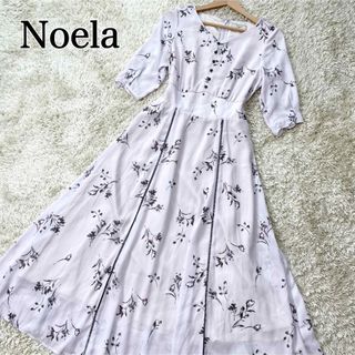 ノエラ(Noela)の【美品】ノエラ ロングワンピース フラワープリント くるみボタン 美人百花掲載(ロングワンピース/マキシワンピース)