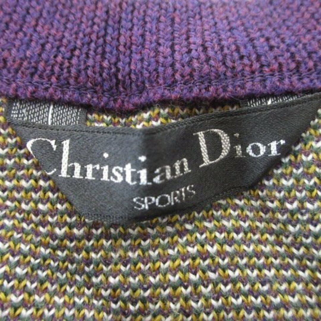 Christian Dior(クリスチャンディオール)のクリスチャンディオール ヴィンテージ 長袖 ニット M 紫 ■GY09 レディースのトップス(ニット/セーター)の商品写真