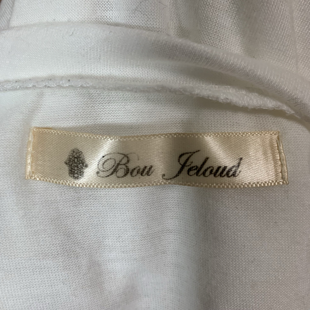 Bou Jeloud(ブージュルード)のブージュルード Tシャツ フリーサイズ 白 ホワイト 半袖 花柄 大きめ レディースのトップス(Tシャツ(半袖/袖なし))の商品写真