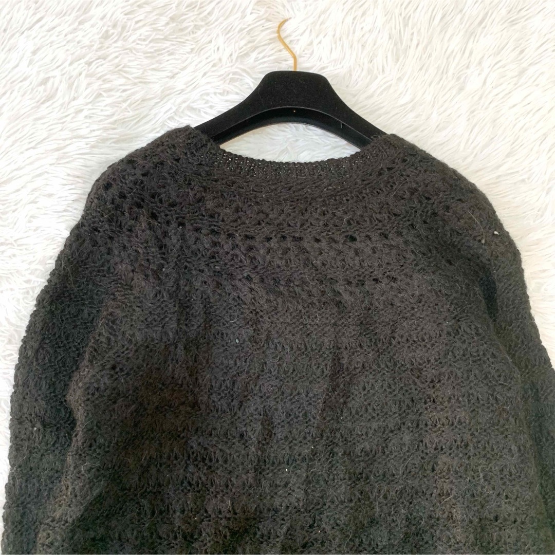 【美品】ローレンラルフローレン アルパカ混かぎ編みニットセーター 大きいサイズ