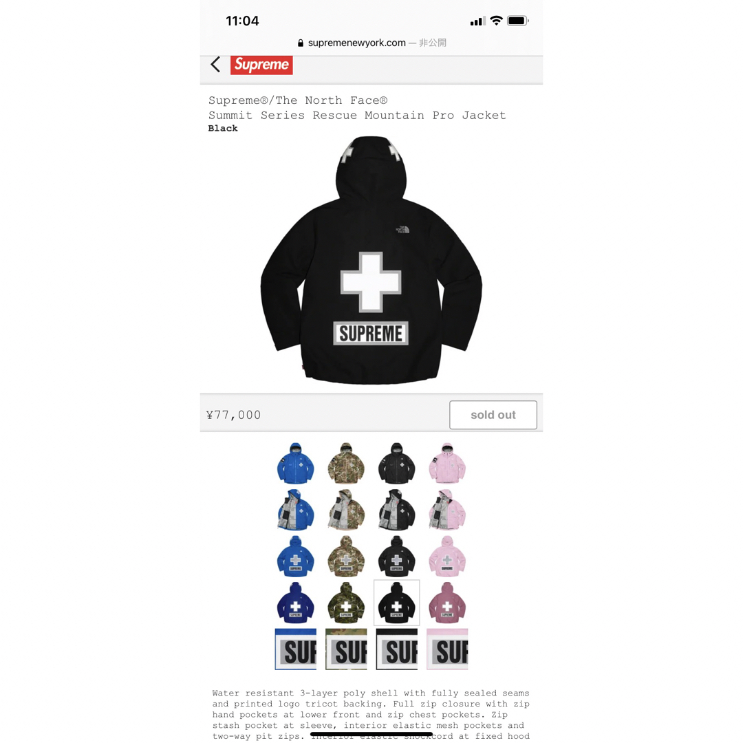 Supreme(シュプリーム)のsupreme TheNorthFace Mountain Pro Jacket メンズのジャケット/アウター(マウンテンパーカー)の商品写真