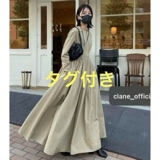 クラネ(CLANE)のCLANE ANTIQUE VOLUME FLARE ONE PIECE(ロングワンピース/マキシワンピース)