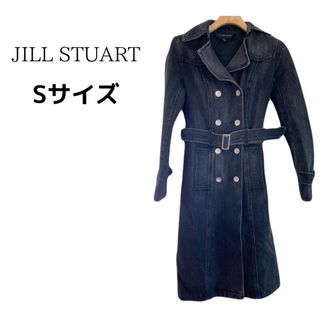 ジルスチュアート(JILLSTUART)のジルスチュアート デニム ロングコート ワンピース ブラック S(ロングコート)