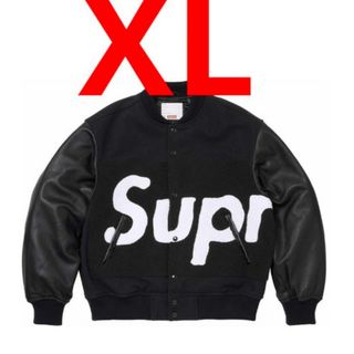 シュプリーム(Supreme)のSupreme Big Logo Varsity Jacket Black(スタジャン)