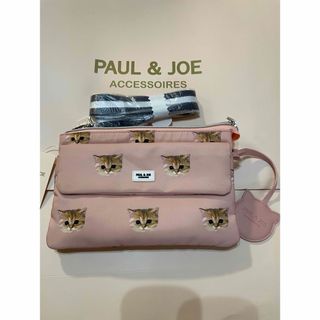 ポールアンドジョー(PAUL & JOE)の新品★ポールアンドジョー★猫柄★ショルダーバッグ★水色 ねこ　ヌネット(ポシェット)