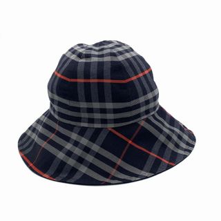 バーバリー(BURBERRY)のBURBERRY リバーシブル バケットハット ハット ネイビー ノバチェック(ハット)