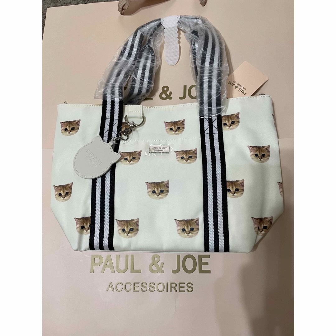 PAUL & JOE(ポールアンドジョー)の新品　ポール&ジョー　ショルダー紐付き　トートバッグ  猫  ヌネット レディースのバッグ(トートバッグ)の商品写真
