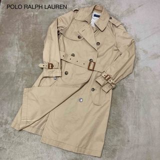 POLO RALPH LAUREN - ポロラルフローレン トレンチコート チェック レザー ベルト ベージュ L