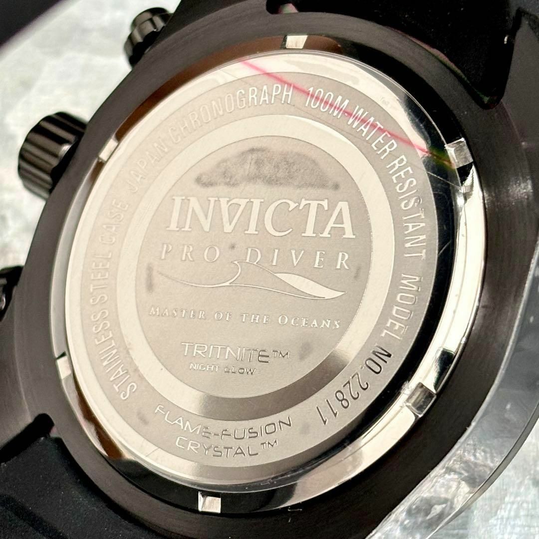 INVICTA(インビクタ)の新品INVICTAメンズ腕時計インビクタ ブラック シリコン50mmクロノグラフ メンズの時計(腕時計(アナログ))の商品写真