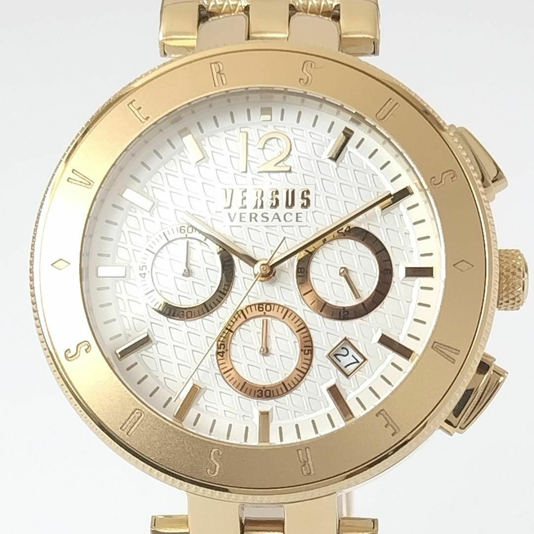 VERSUS(ヴェルサス)の美しいゴールド新品メンズ腕時計VERSUS VERSACEかっこいいホワイト白 メンズの時計(腕時計(アナログ))の商品写真