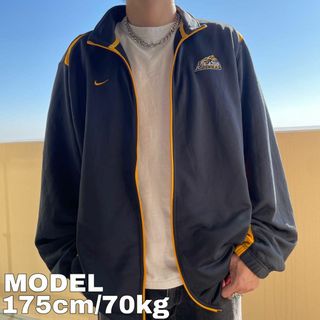 ナイキ(NIKE)のNIKE ナイキ トラックジャケット XL グレー サッカーチーム 黄色7400(ジャージ)