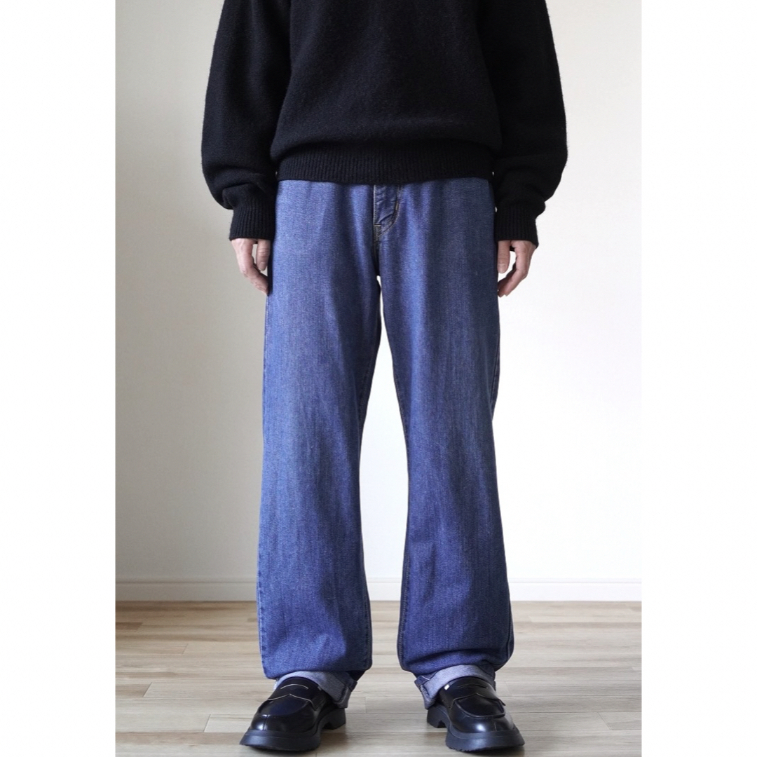 EDWIN(エドウィン)の00s 古着 EDWIN デニムスラックス ワイドストレート 日本製 メンズのパンツ(デニム/ジーンズ)の商品写真
