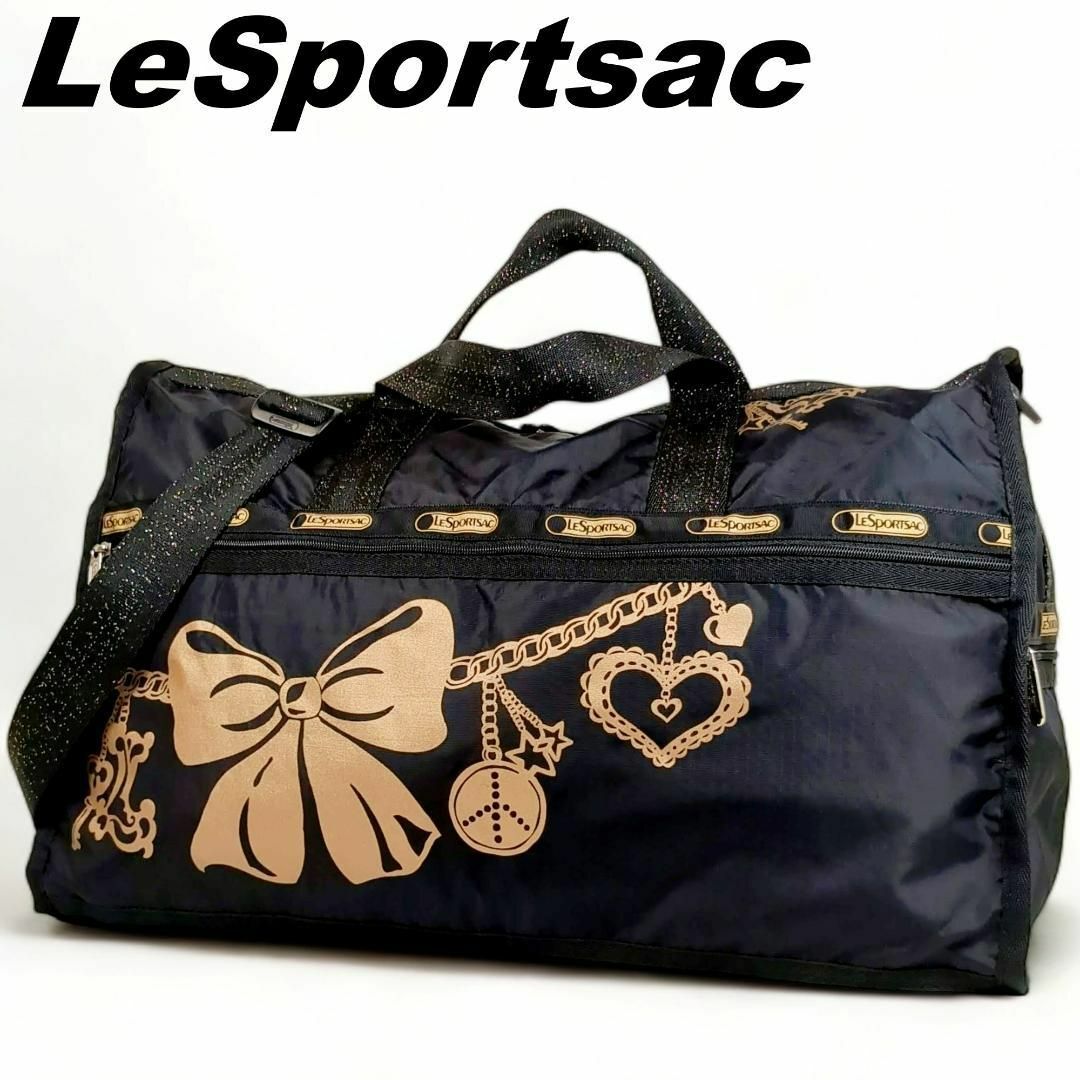 LeSportsac(レスポートサック)の未使用 レスポートサック ボストンバッグ トラベルバッグ 大きめ ブラック 黒 レディースのバッグ(ボストンバッグ)の商品写真