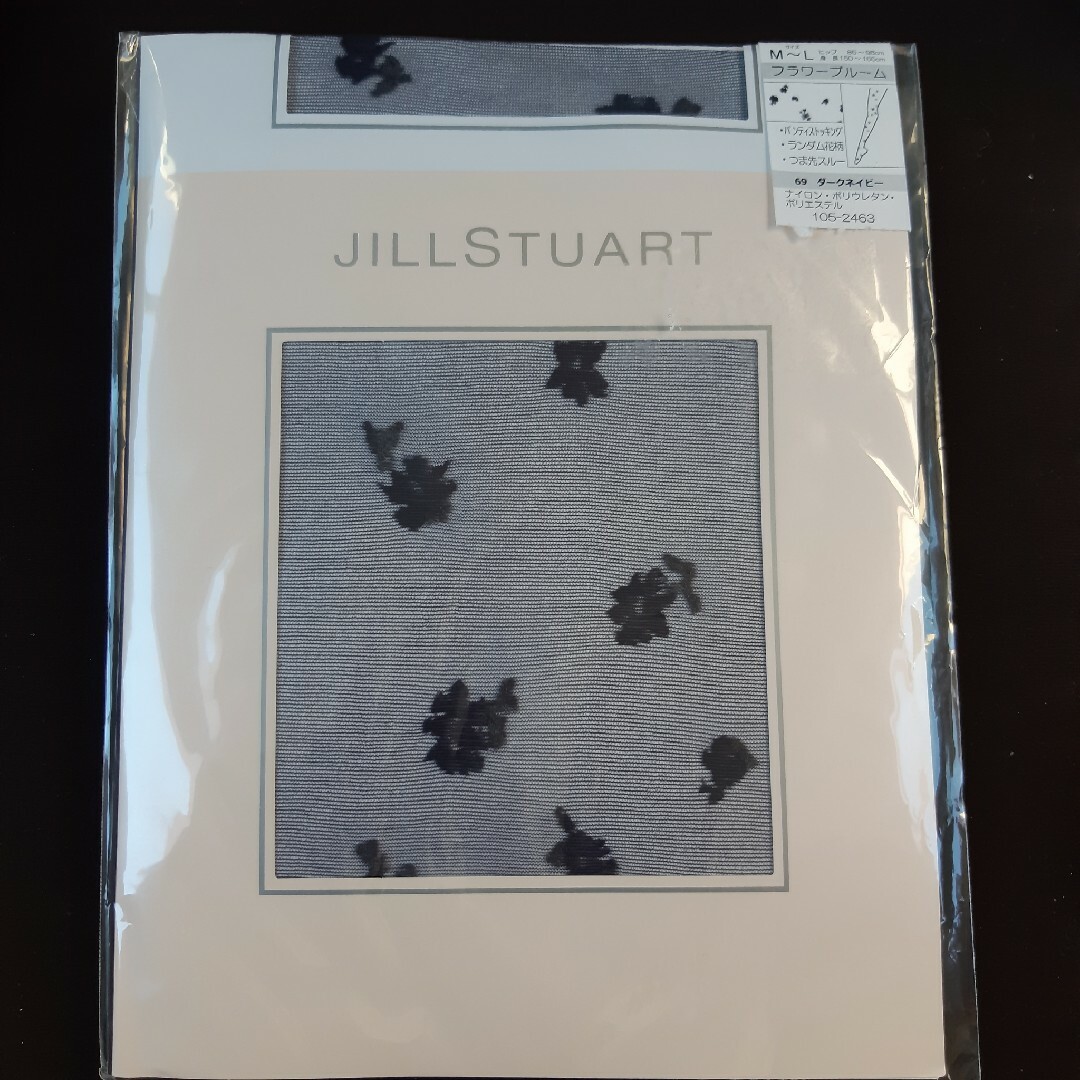 JILLSTUART(ジルスチュアート)のJILLSTUART ジルスチュアート ストッキング タイツ ネイビー  花柄 レディースのレッグウェア(タイツ/ストッキング)の商品写真