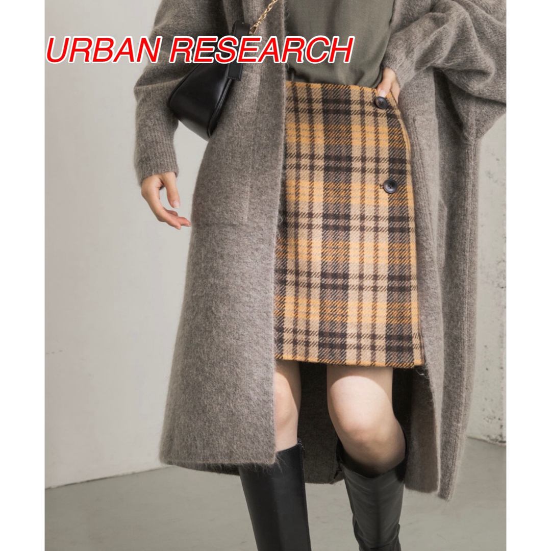 URBAN RESEARCH(アーバンリサーチ)のurban research アーバンリサーチ　起毛チェック柄ミニスカート レディースのスカート(ミニスカート)の商品写真