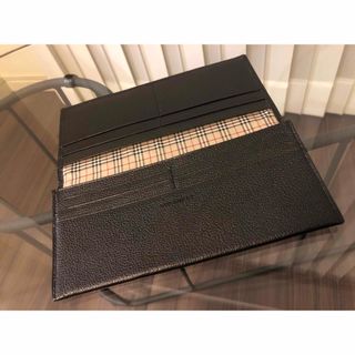 バーバリー(BURBERRY)のバーバリー BURBERRY 長財布 レザー ブラック メンズ(長財布)