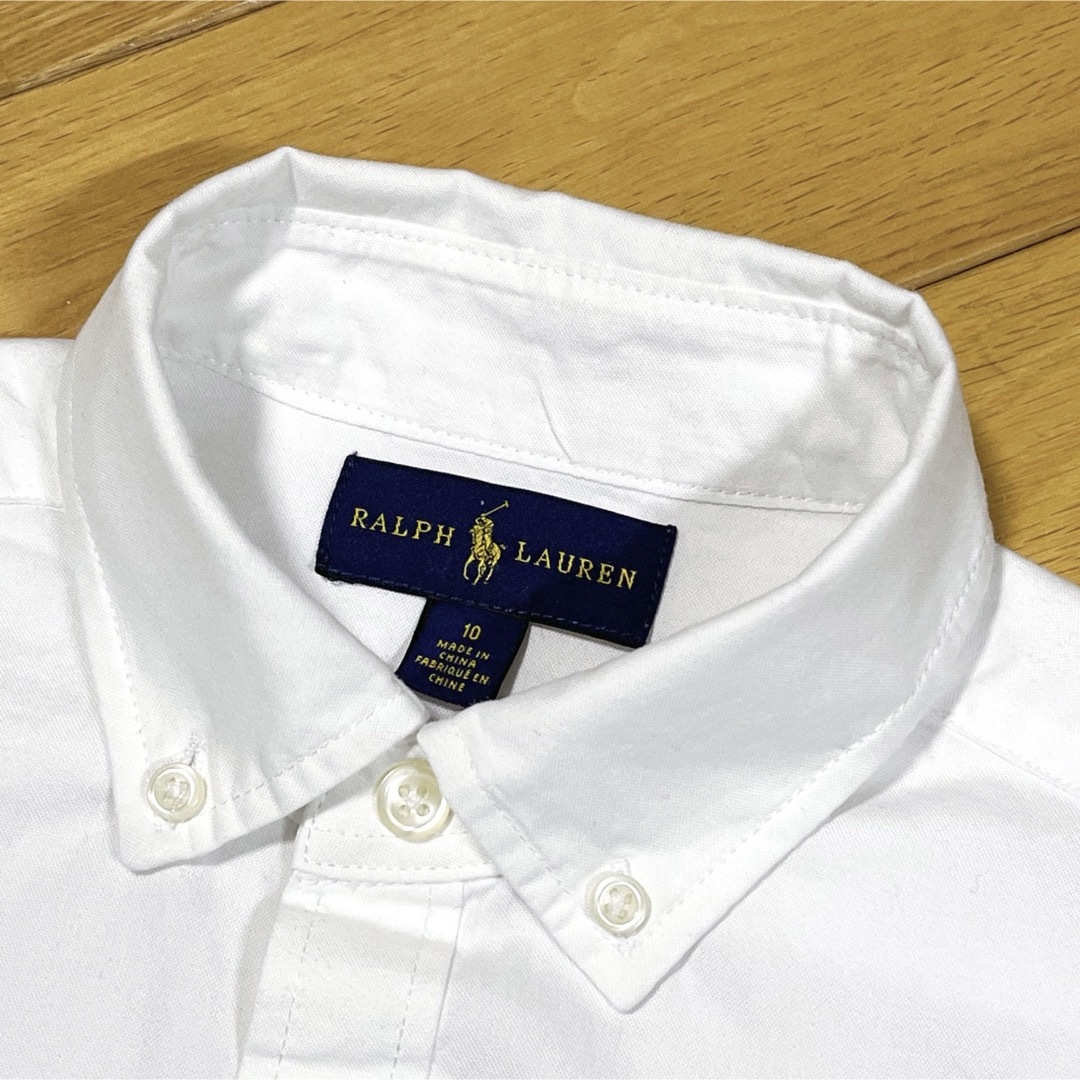 Ralph Lauren(ラルフローレン)の【140】ラルフローレン　ブラウス　フォーマル　白　ポロベア　卒業式　入学式 キッズ/ベビー/マタニティのキッズ服女の子用(90cm~)(ブラウス)の商品写真