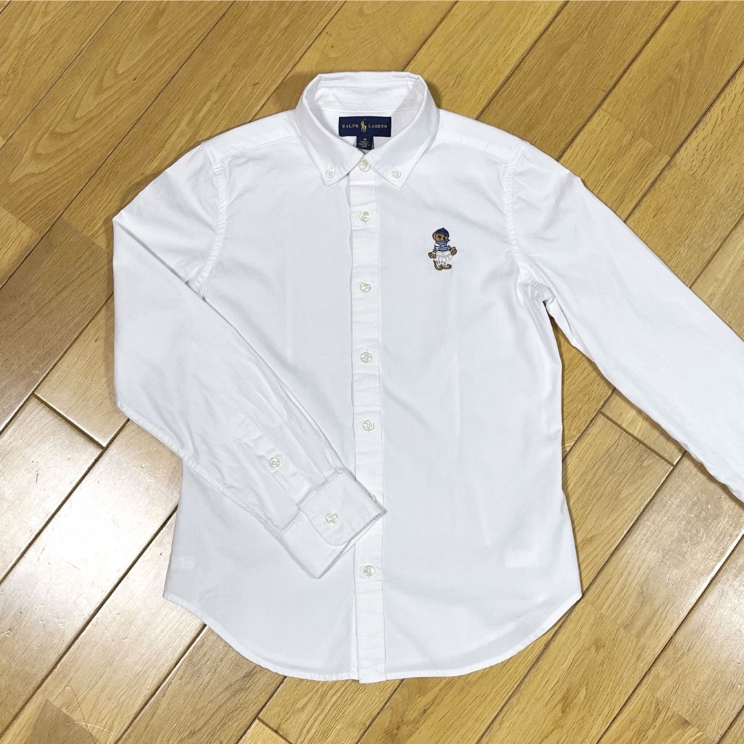 Ralph Lauren(ラルフローレン)の【140】ラルフローレン　ブラウス　フォーマル　白　ポロベア　卒業式　入学式 キッズ/ベビー/マタニティのキッズ服女の子用(90cm~)(ブラウス)の商品写真