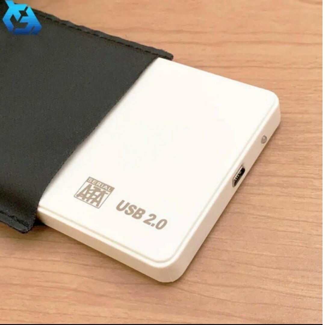2.5インチ HDD/SSD ケース 接続 SATA 9.5mm/7mm 白 スマホ/家電/カメラのPC/タブレット(PC周辺機器)の商品写真