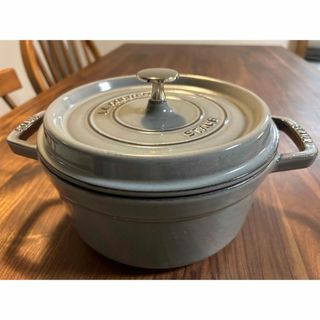 ストウブ(STAUB)のストウブ 22cm ピコ ココット ラウンド グレー (鍋/フライパン)