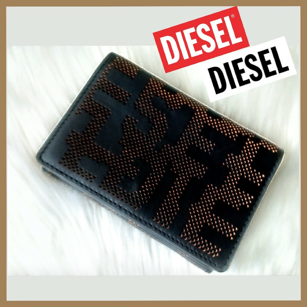 DIESEL(ディーゼル)のディーゼル DIESEL✪三つ折りウォレット コンパクトモノグラム✪現行品 美品 メンズのファッション小物(折り財布)の商品写真