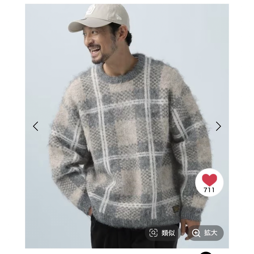 BAYFLOW(ベイフロー)のWOOL MIXニットプルオーバー　bayflow ベイフロウ　ベイフロー メンズのトップス(ニット/セーター)の商品写真