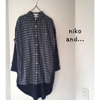 ニコアンド(niko and...)のniko and... チェック柄バイカラーロングSH(シャツ/ブラウス(長袖/七分))