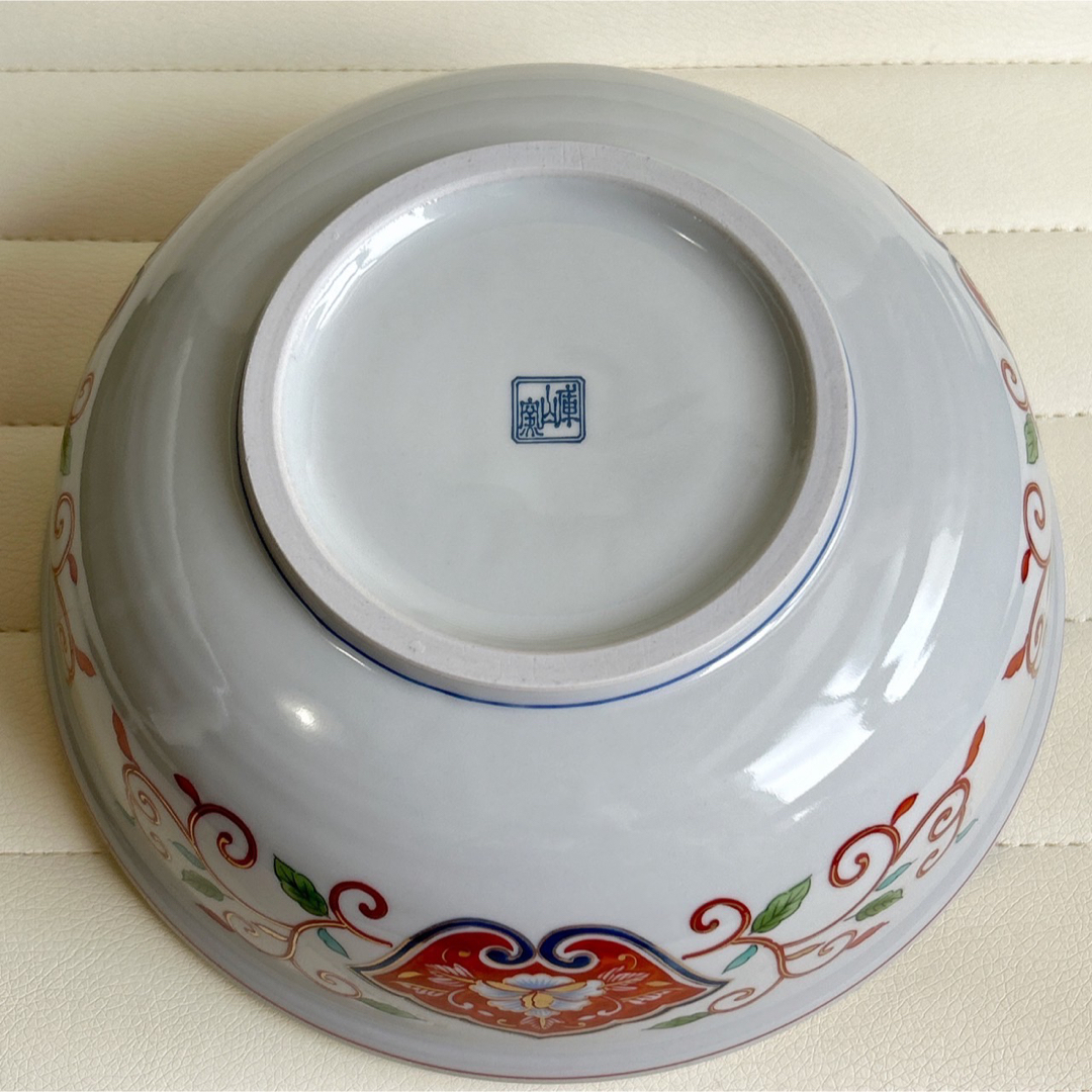 美濃焼 - 前畑陶器 庫山窯 金彩赤絵牡丹文 盛鉢 大鉢 菓子鉢 深 美濃焼 - 前畑陶器 庫山窯 金彩赤絵牡丹文 盛鉢 大鉢 菓子鉢 深