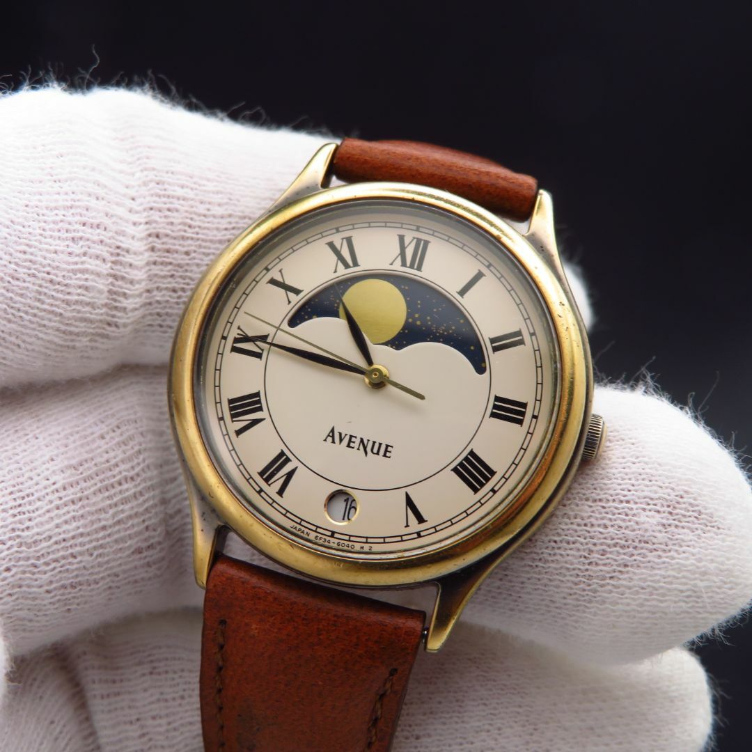 SEIKO - SEIKO AVENUE ムーンフェイズ 腕時計 デイト ローマン SEIKO - SEIKO AVENUE ムーンフェイズ 腕時計 デイト ローマン