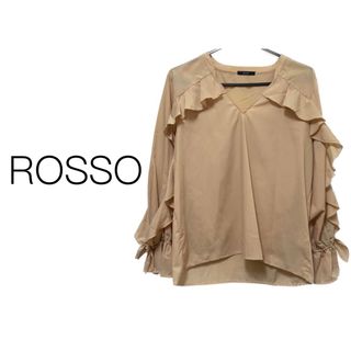 ロッソ(ROSSO)のROSSO【美品】シフォン フリル 長袖 ブラウス(シャツ/ブラウス(長袖/七分))