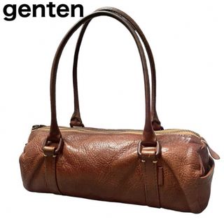 ゲンテン(genten)のgenten ハンドバッグ　横長　トートバッグ　丸太(ハンドバッグ)