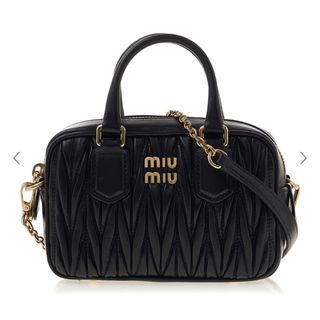 ミュウミュウ(miumiu)のMIUMIU アルカディ マテラッセレザー ミニバッグ(ショルダーバッグ)