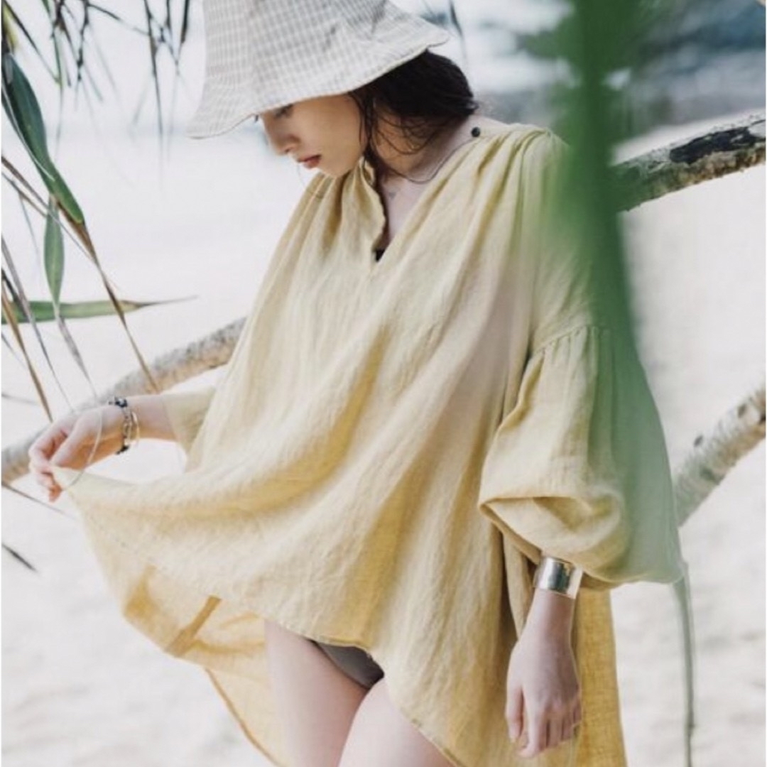 【新品】marihoja  Natural Dyed Linen Tunic レディースのトップス(シャツ/ブラウス(長袖/七分))の商品写真