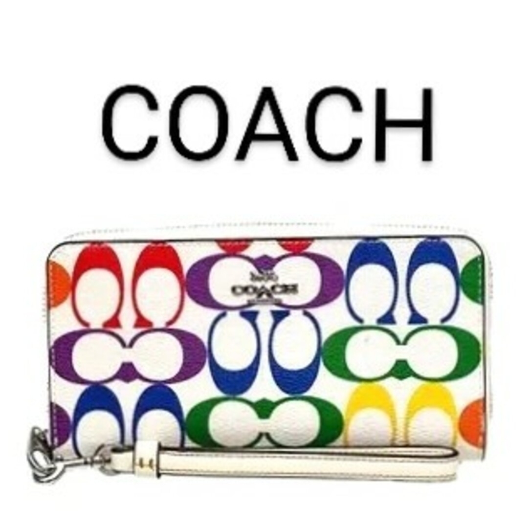 COACH(コーチ)のコーチ COACH チョークマルチ シグネチャー ラウンドファスナー 長財布 メンズのファッション小物(長財布)の商品写真