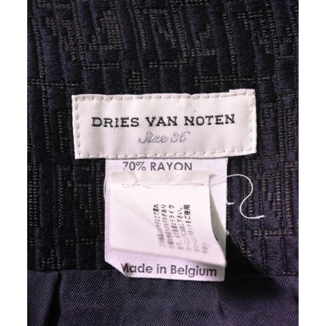 DRIES VAN NOTEN(ドリスヴァンノッテン)のDRIES VAN NOTEN ひざ丈スカート 36(XS位) 黒系(総柄) 【古着】【中古】 レディースのスカート(ひざ丈スカート)の商品写真