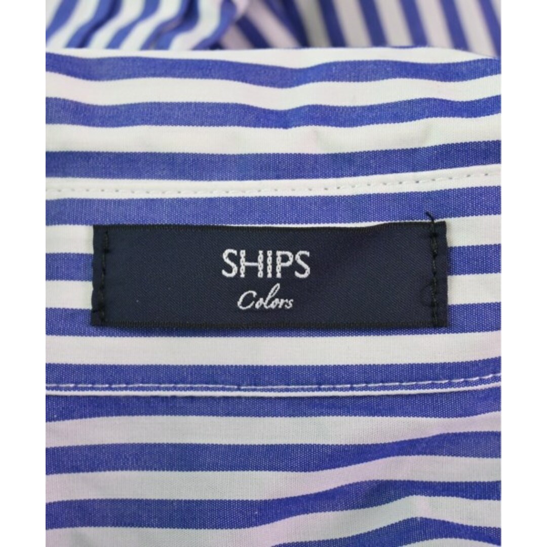 SHIPS(シップス)のSHIPS シップス シャツワンピース -(M位) 紺x白(ストライプ) 【古着】【中古】 レディースのワンピース(その他)の商品写真