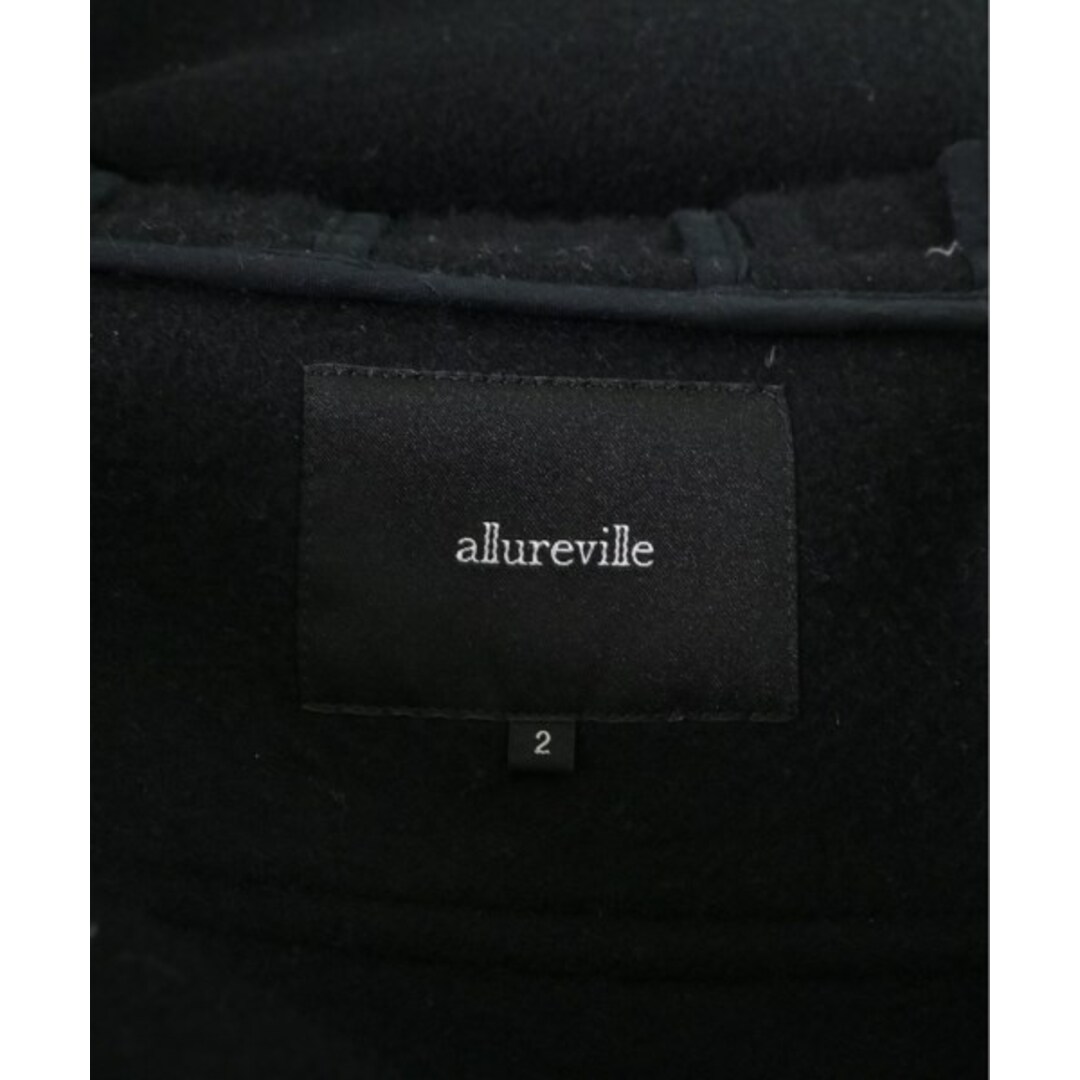 allureville(アルアバイル)のallureville アルアバイル ダッフルコート 2(M位) 黒 【古着】【中古】 レディースのジャケット/アウター(ダッフルコート)の商品写真