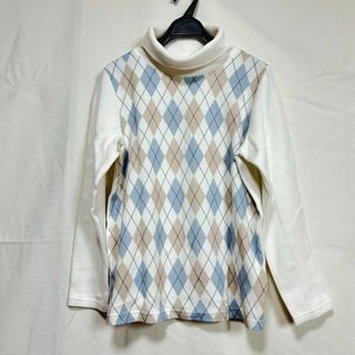 シマムラ(しまむら)の【CLOSSHI】タートルネックTシャツ　フリース　Lサイズ　アーガイル(その他)