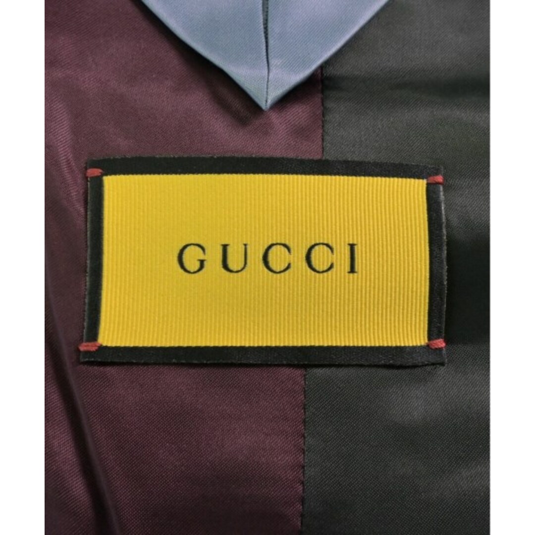 Gucci(グッチ)のGUCCI テーラードジャケット 50(XL位) ダークグレーx赤(総柄) 【古着】【中古】 メンズのジャケット/アウター(テーラードジャケット)の商品写真