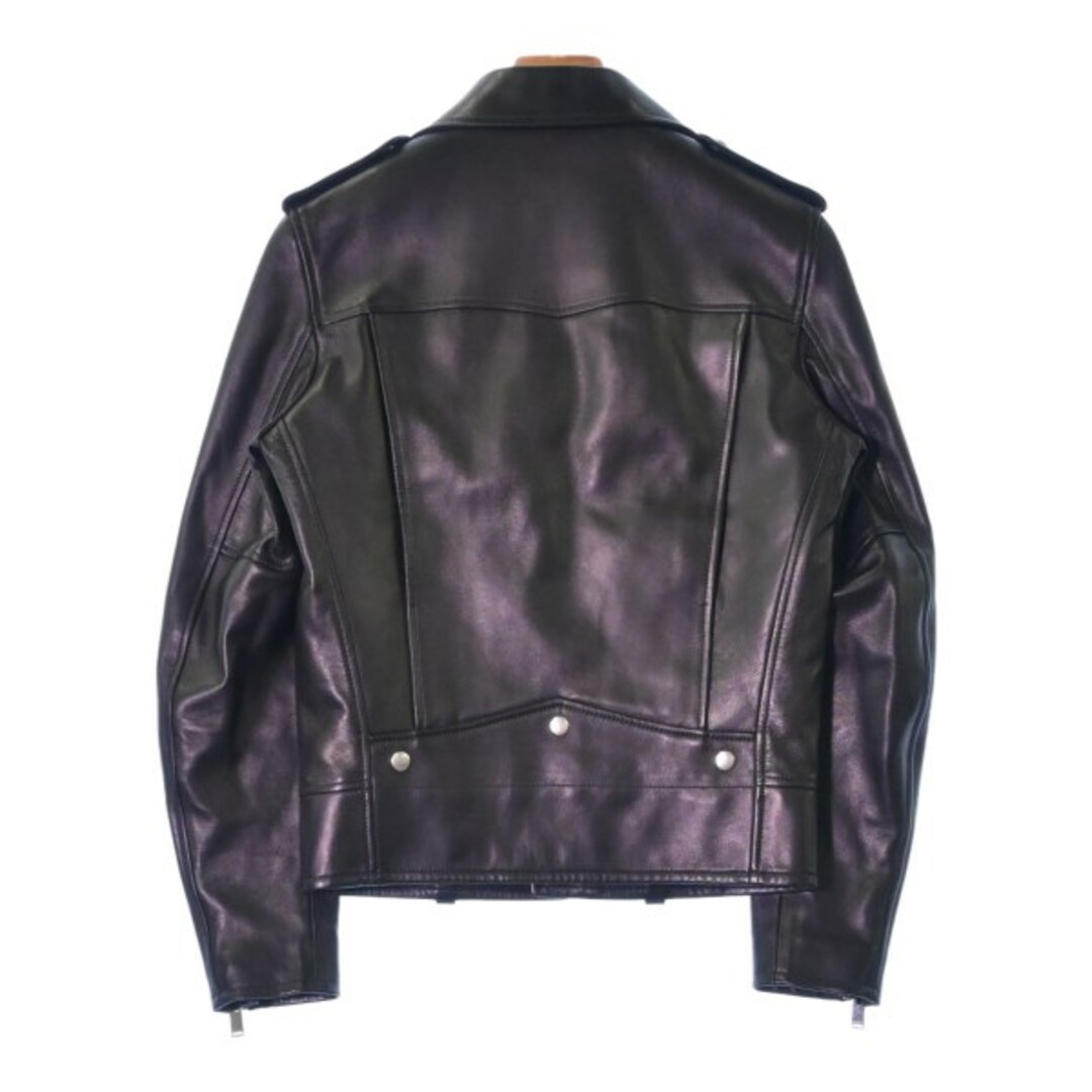 SAINT LAURENT PARIS ライダース 42(XS位) 黒 【古着】【中古】 メンズのジャケット/アウター(ライダースジャケット)の商品写真