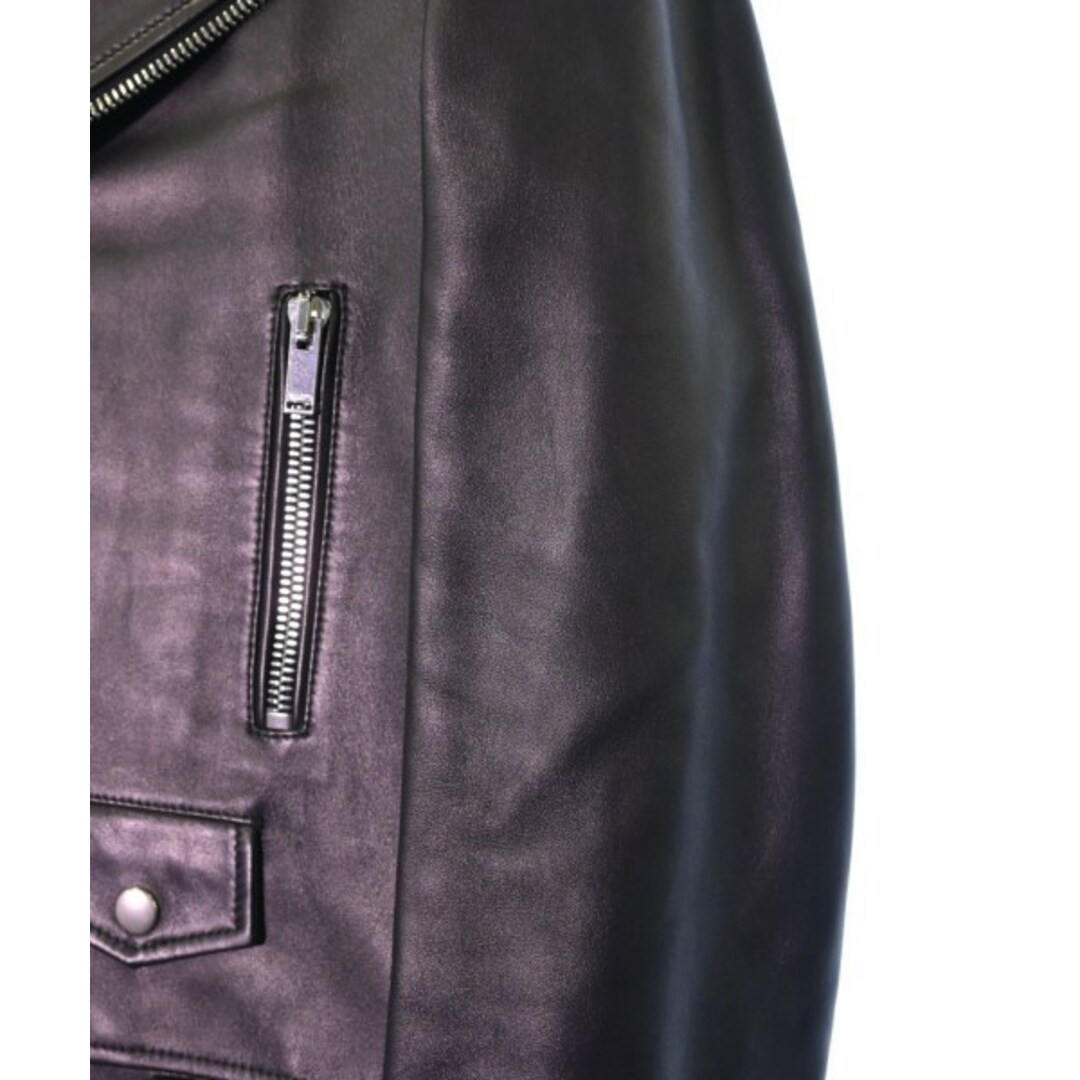 SAINT LAURENT PARIS ライダース 42(XS位) 黒 【古着】【中古】 メンズのジャケット/アウター(ライダースジャケット)の商品写真